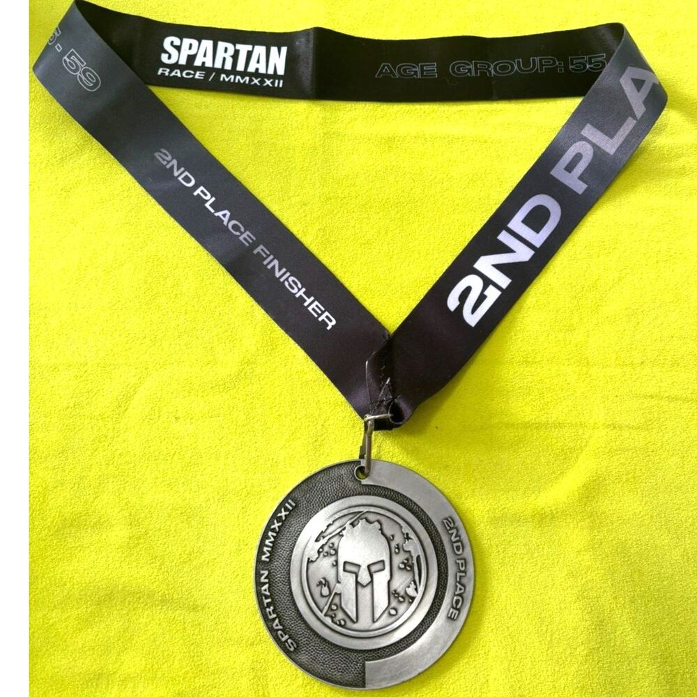 2022 Spartan 2nd Place Age Group – Choice of Sprint Super Beast or 55–59 Ribbon